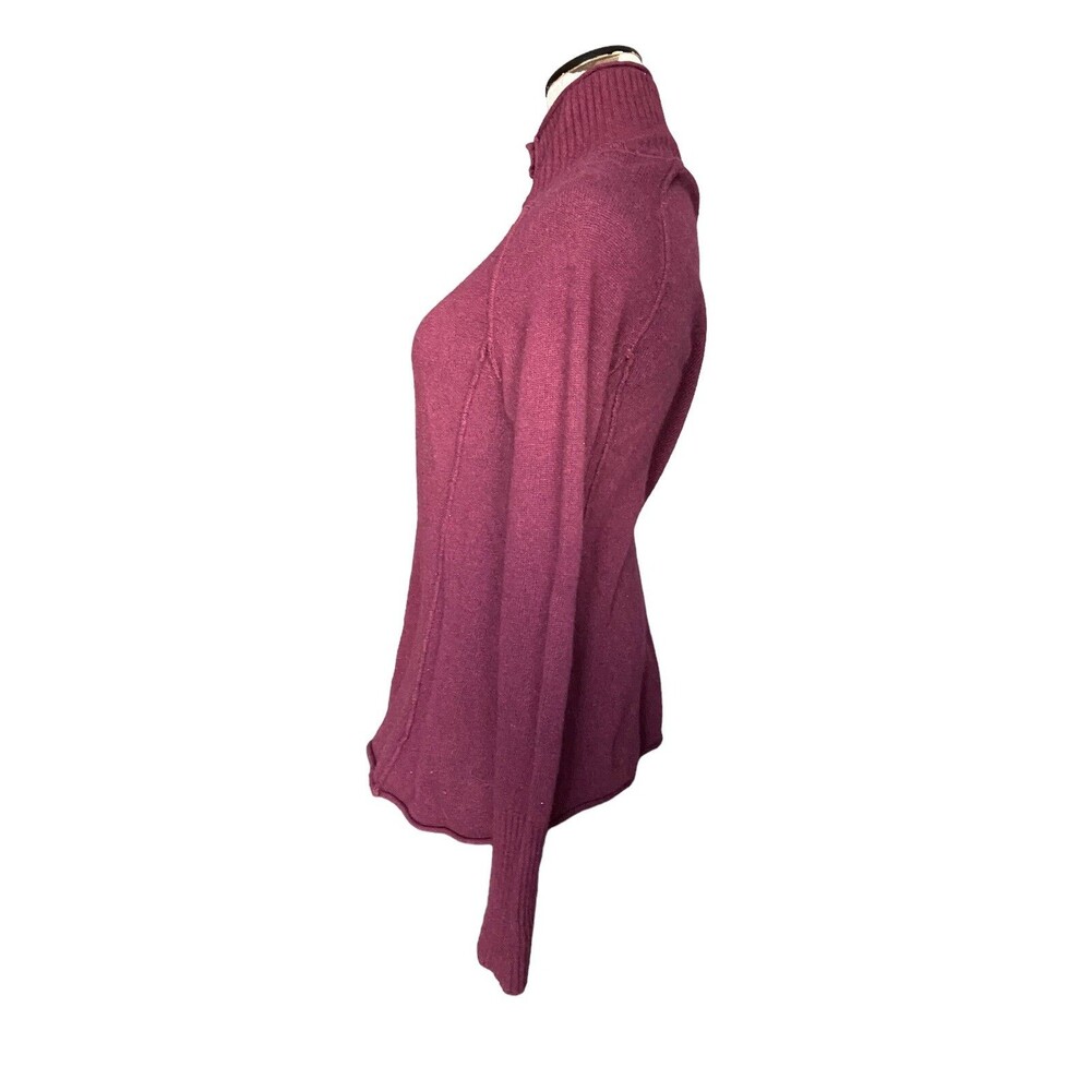 Soft Surroundings Mock Neck Angora‎ Cashmere Sweater Size M Plum Dauphine Luxury - Picture 3 of 11
